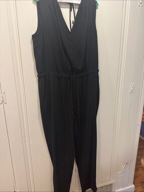 LOFT Black Sleeveless Jumpsuit